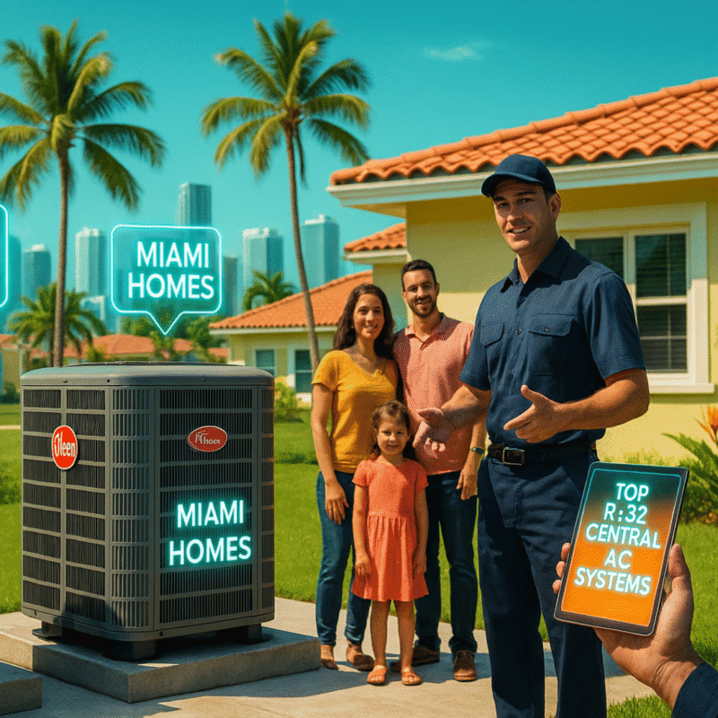Best R-32 Central AC For Miami Homes